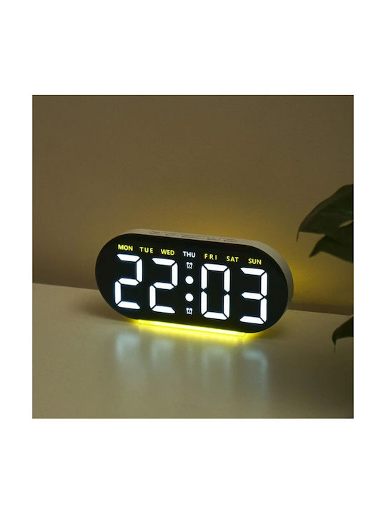 SPV Tischuhr Digital LED mit Wecker Schwarz SPV-205689-FVJK