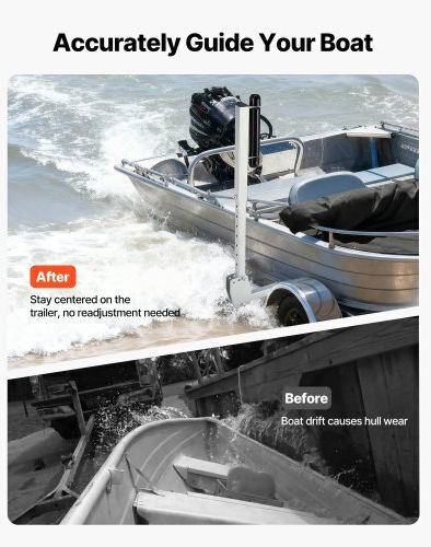 Vevor Boat Trailer Guides 700-1050 Mm Height Adjustable Trailers Guide 2pcs Thickened High-duty Trailer Guide-ons Smooth Roller Guidance Over 16 In Larger Fishing Boats Runabout Boats