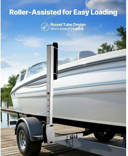 Vevor Boat Trailer Guides 700-1050 Mm Height Adjustable Trailers Guide 2pcs Thickened High-duty Trailer Guide-ons Smooth Roller Guidance Over 16 In Larger Fishing Boats Runabout Boats