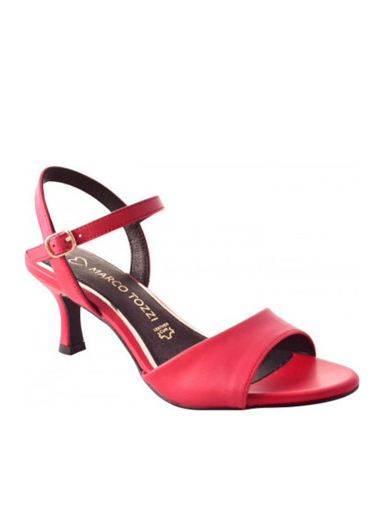 Damen Sandalen Rote Leder