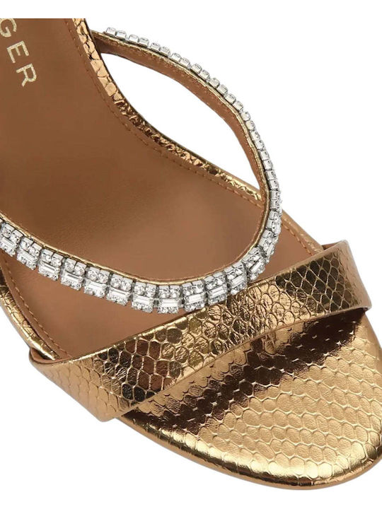 Goldene Damen Sandalen