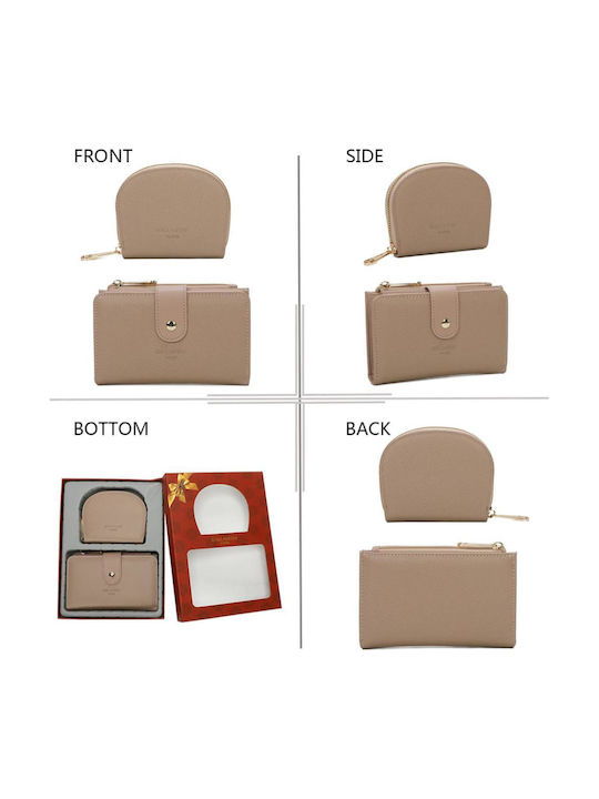 Gallantry Women's Wallet Card Case Gift Set Beige