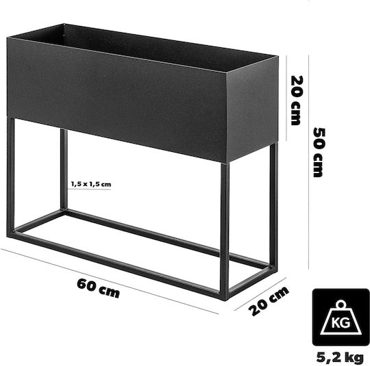 Flower Stand Loft Metal Standing Plant Pot Planter 60x50cm