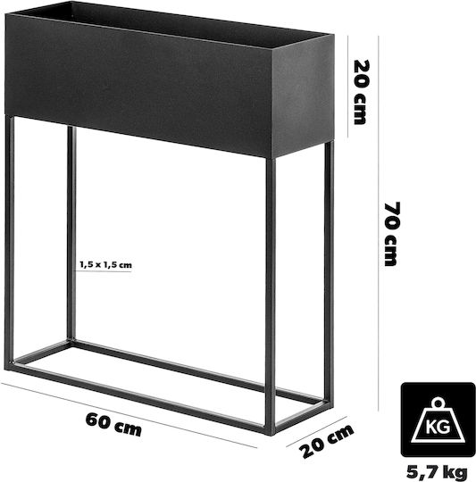 Flower Stand Loft Metal Standing Planter Pot 60x70cm