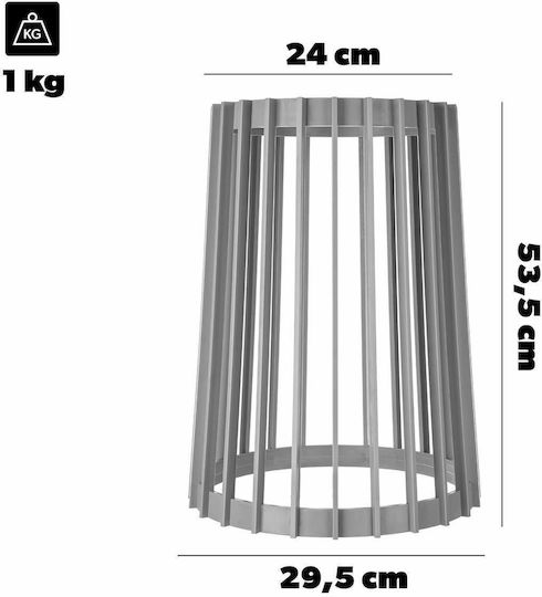 Standing Flower Plant Stand Loft Double-sided Gray 53.5 Cm