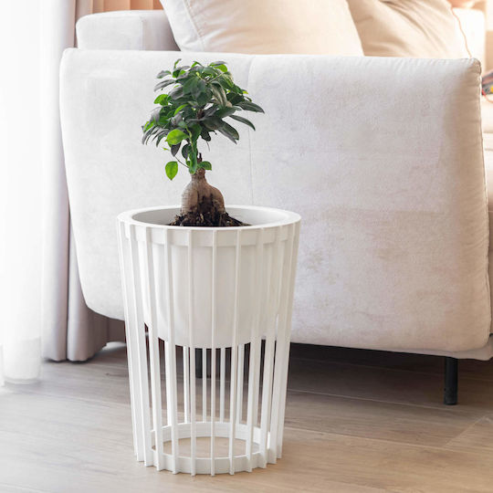 Stehender Pflanzenständer Loft Doppelseitig Weiß 39,5 cm