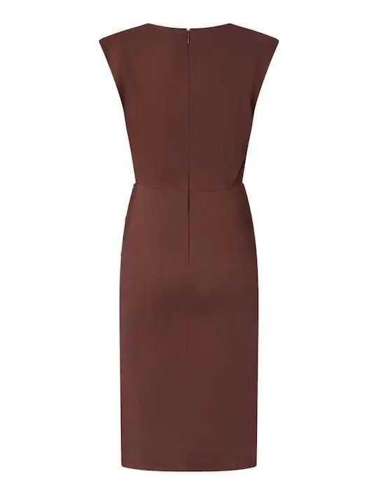 Καλοκαιρινό Midi Φόρεμα Earth Brown