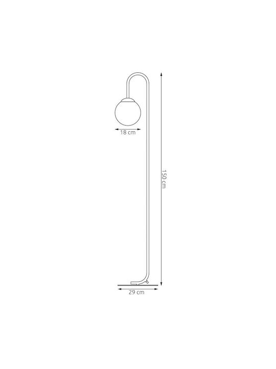 Emibig Floor Lamp with Socket for G9 Bulb Gray