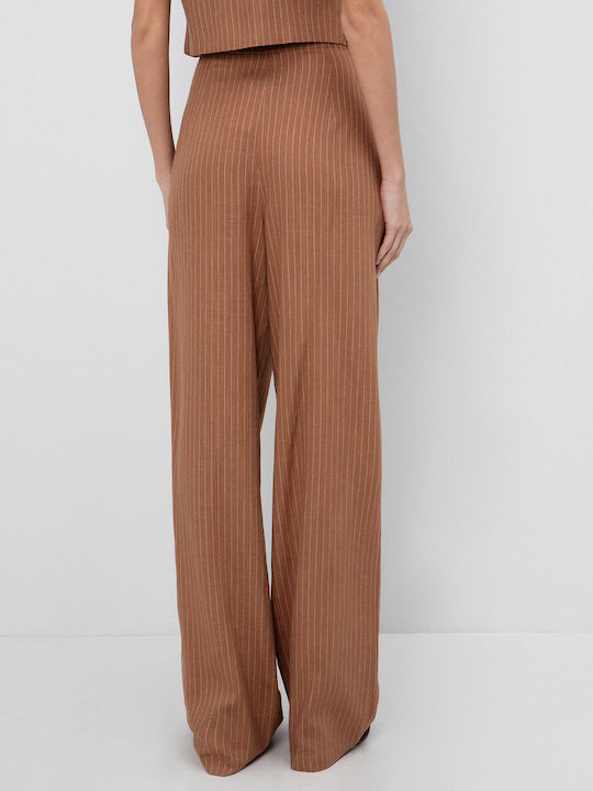 Women's Striped Brown Pantaloons