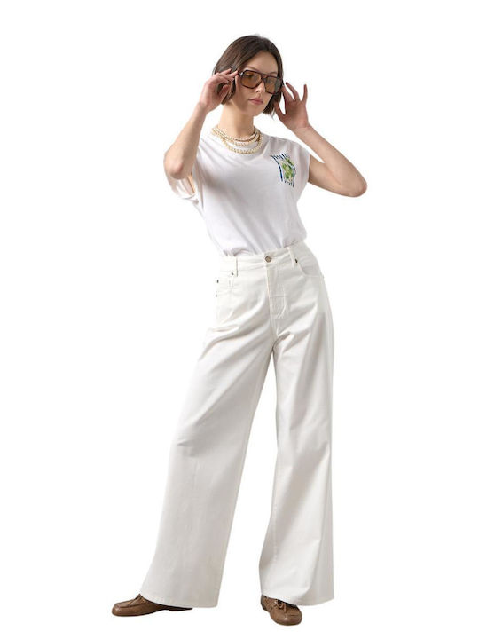 Women's High Rise Pantaloons White