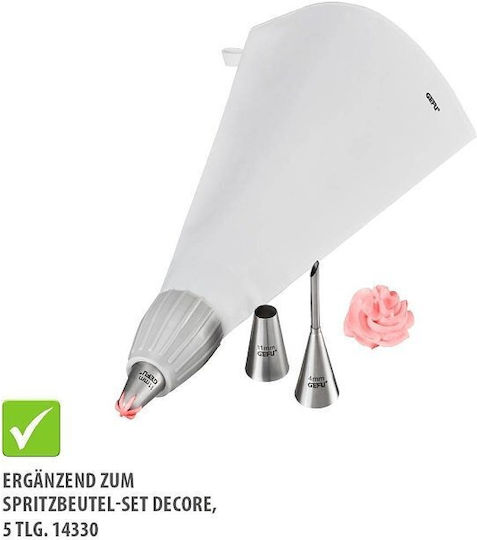Gefu Nozzle for Pastry Bags Metallic 4 Pieces 14332