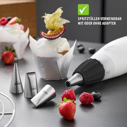 Gefu Nozzle for Pastry Bags Metallic 4 Pieces 14332