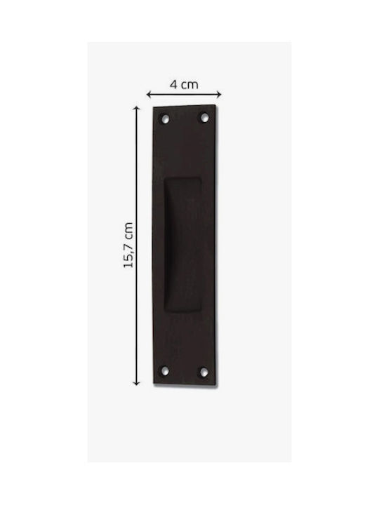 Import Hellas 555 Дръжка За Врата С Отвор За Ключ Черна 157mm 555-11