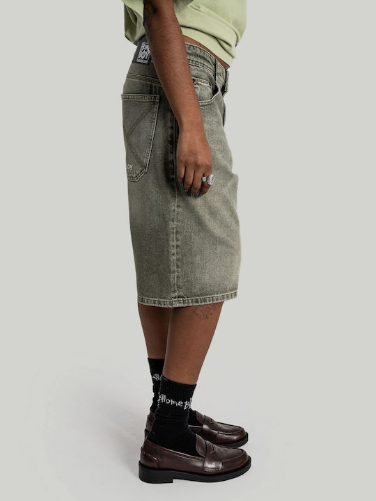 X-tra Men's Denim Bermuda Washed Green