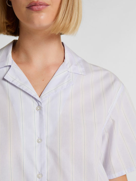 Hunkemöller Bluză De Pijamale Dama Bumbac Violet De Vară