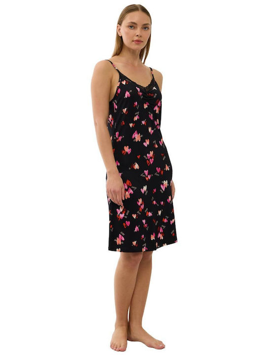 GoldenBay Summer Women's Nightgown Black