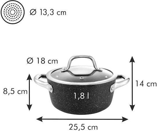 Tescoma Deep Aluminum Pot 1.8L / 18cm