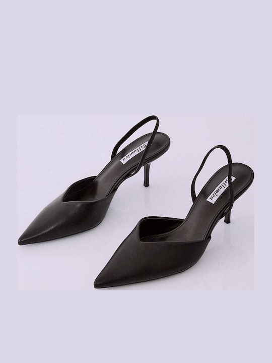 Celestino Γόβες Slingback Δερματίνης Μαύρο