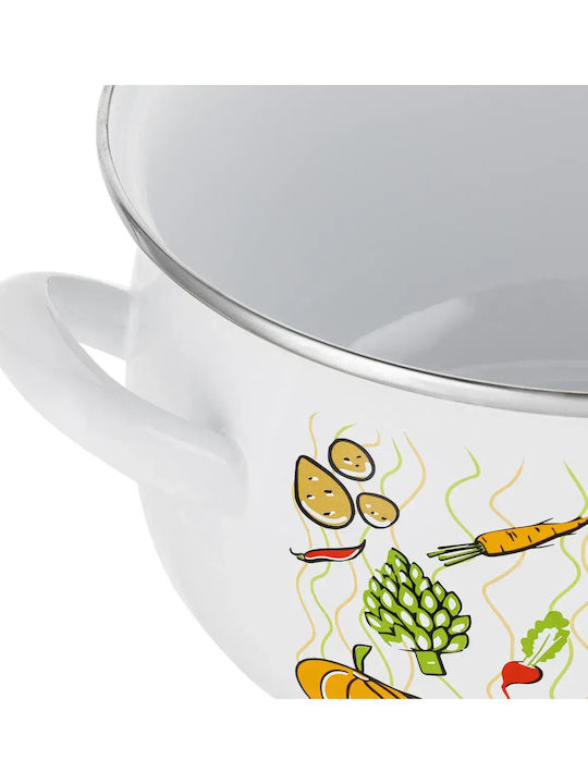 Emalia Polska Pleszew Deep Stainless Steel Pot 4.2lt
