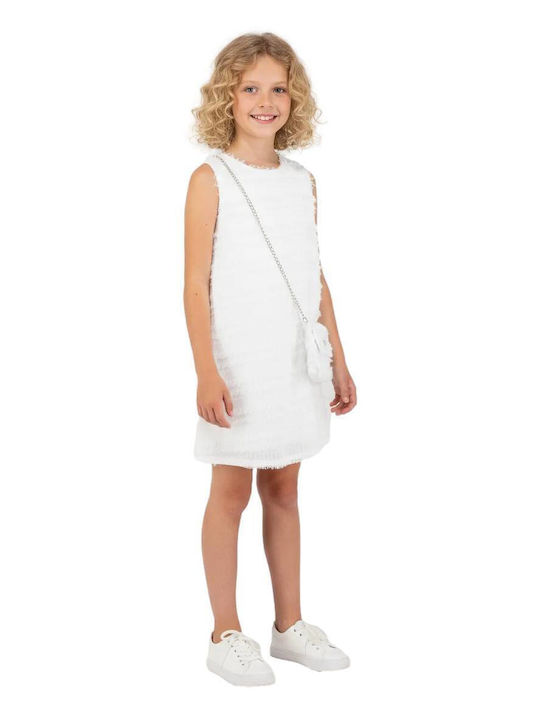 Joyce Mädchenkleid Ärmellos Weiß