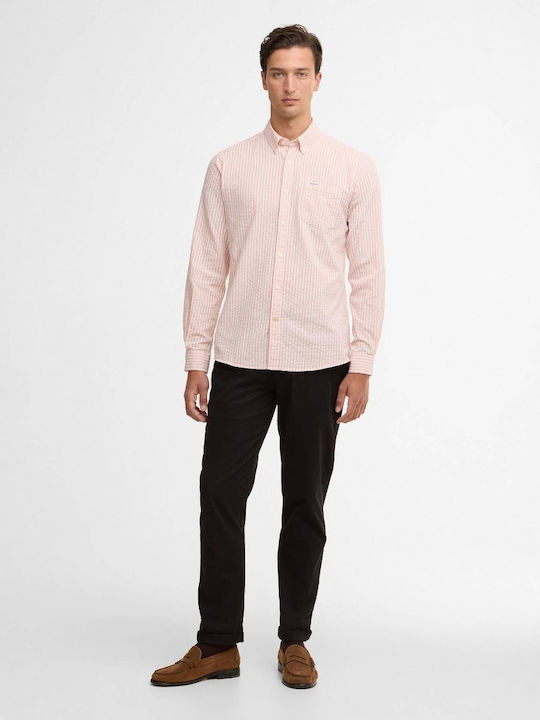 Langärmeliges Herrenhemd Rosa
