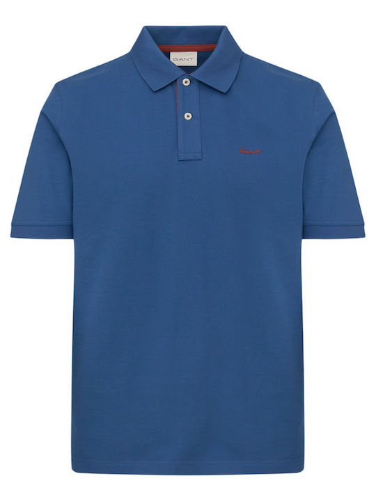 Contrast Pique Polo Herrenbluse Kurzarm Ραφ