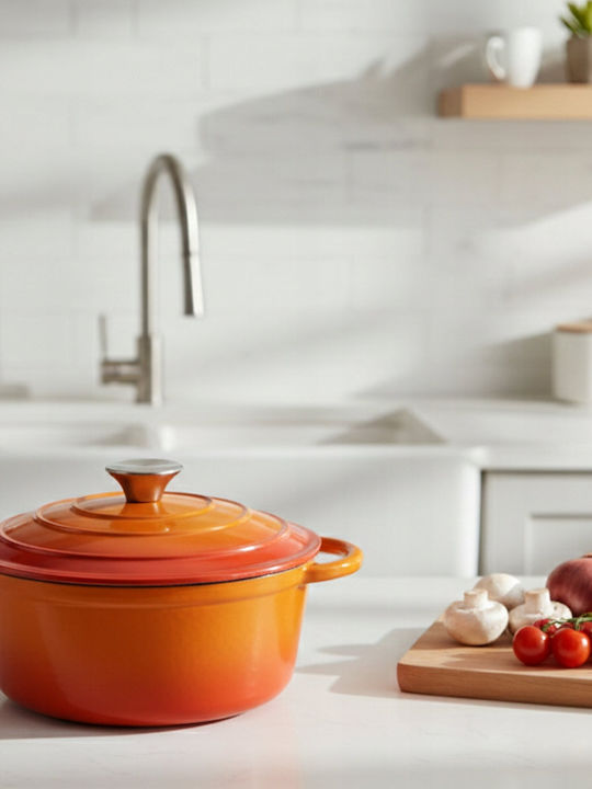 Hage Dq26 Deep Cast Iron Pot 5lt 26cm