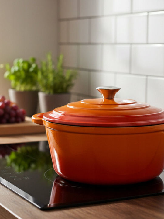 Hage Dq26 Deep Cast Iron Pot 5lt 26cm