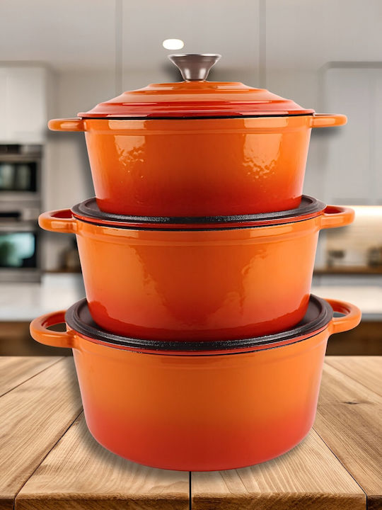 Hage Dq26 Deep Cast Iron Pot 5lt 26cm