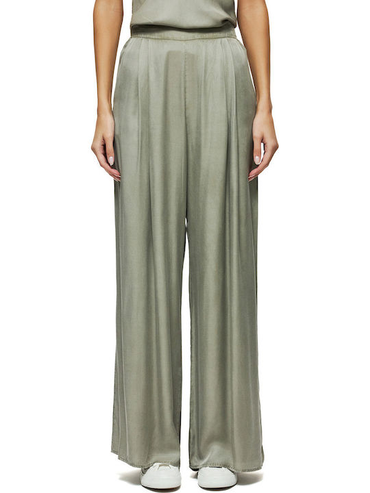 Damenhose in Breit Bein Stil Vintage Blau