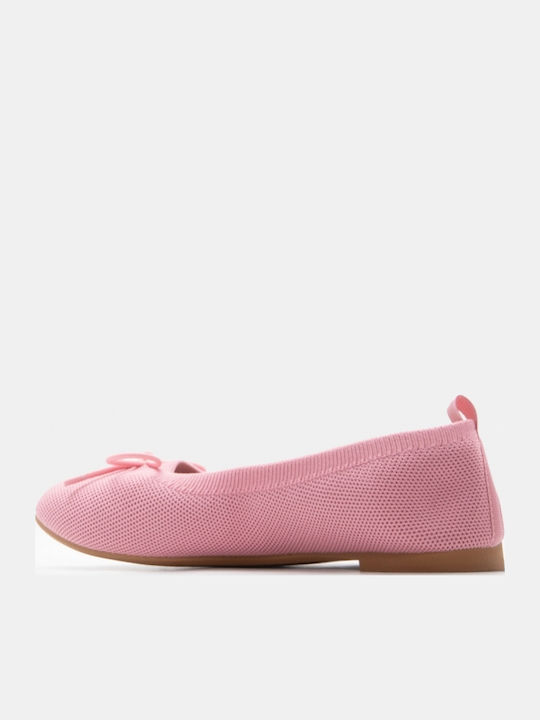 Women's Pointed Toe Ballerina Shoes In Pink Colour