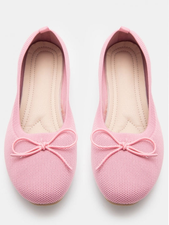 Women's Pointed Toe Ballerina Shoes In Pink Colour