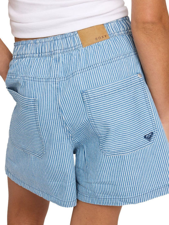 Mid Damen-Jeans-Shorts Blau