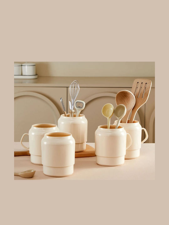 Beige Cutlery Drainer 13.5x11x14cm