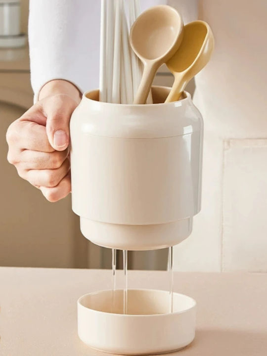 Beige Cutlery Drainer 13.5x11x14cm