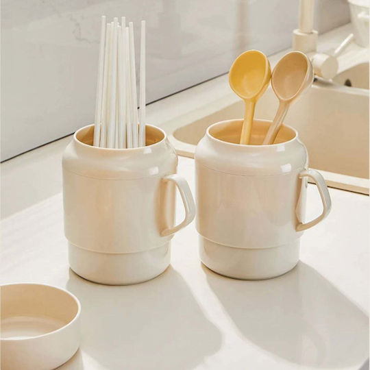 Abtropfgestell für Besteck Beige 13.5x11x14cm