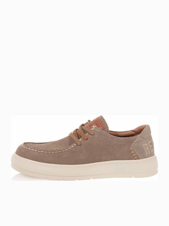 Alcyon Suede Ανδρικά Μοκασίνια σε Μπεζ Χρώμα