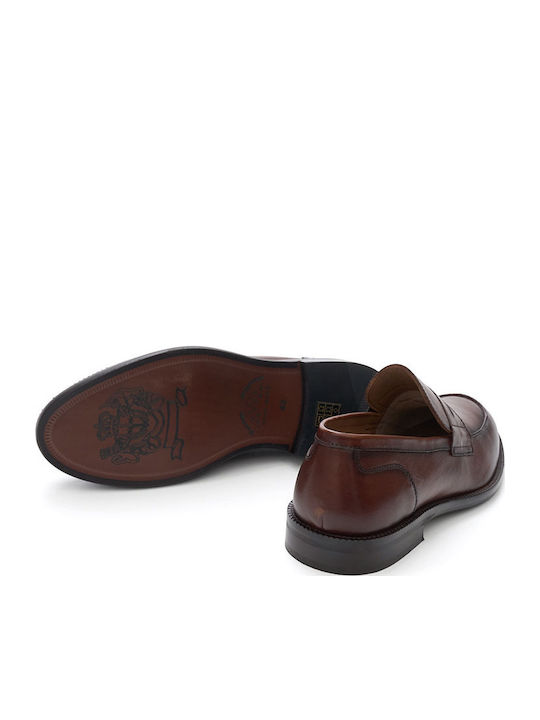 Δερμάτινα Ανδρικά Loafers σε Καφέ Χρώμα