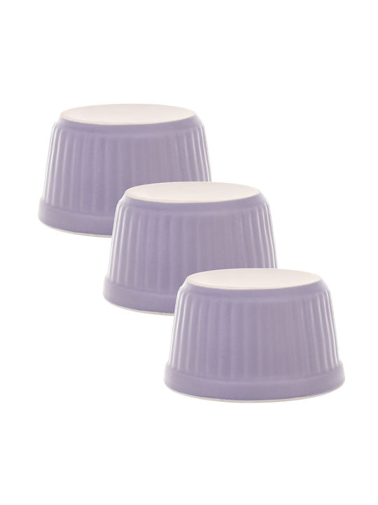 Kadax Round Heat-Resistant Cookware for Souffle Ceramic 9x9cm 3Pieces