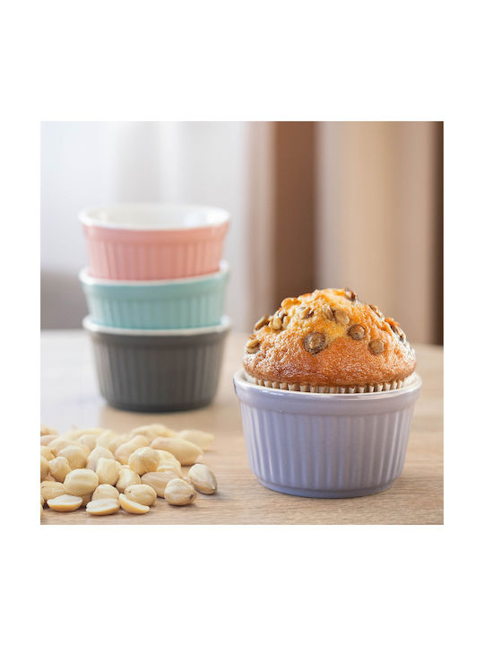 Kadax Round Heat-Resistant Cookware for Souffle Ceramic 9x9cm 3Pieces
