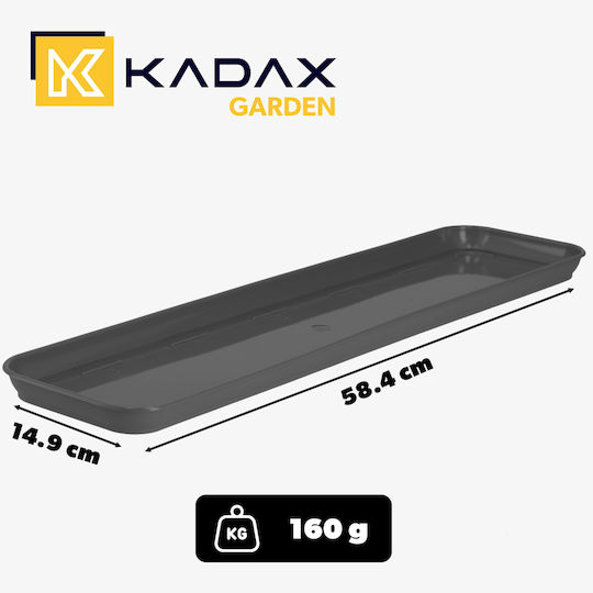 Kadax Πιάτο Γλάστρας Πλαστικό Γκρι 31521