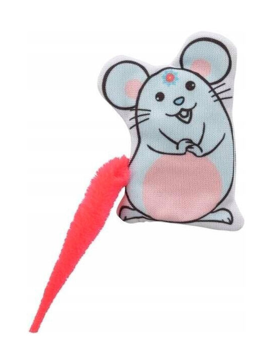 Set Șoareci Pisici Plat Poliester 7,5 Cm Cu Catnip 110 Bucăți Cutie