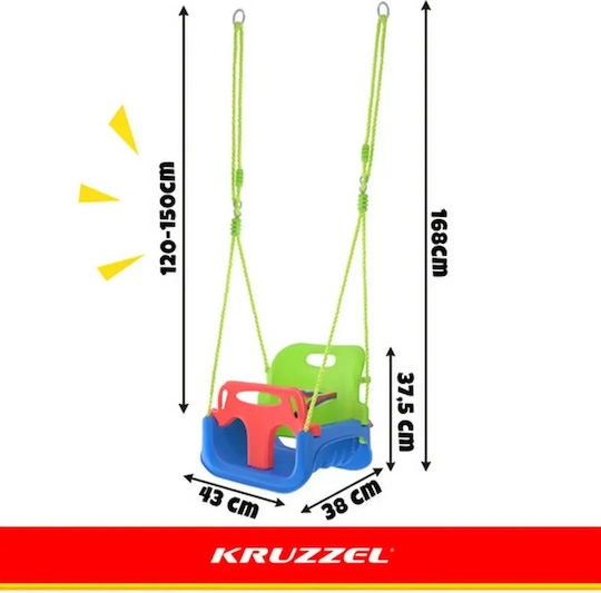 Kruzzel Κούνια με Ζώνη Ασφαλείας Μπλε