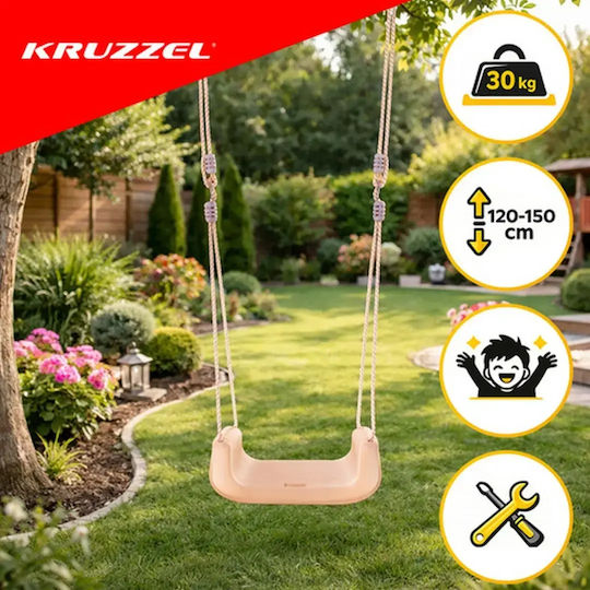 Kruzzel Κούνια με Προστατευτικό και Ζώνη Ασφαλείας Γκρι