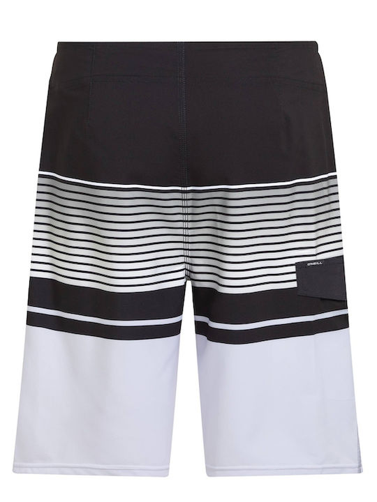 Men's Swimwear Bermuda White With Stripes