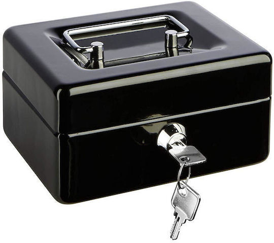 Alco Cash Box with Lock 840-11 Black