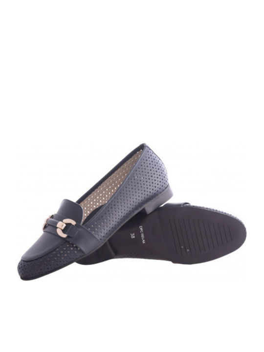 Leather Women's Moccasins in Blue Colour