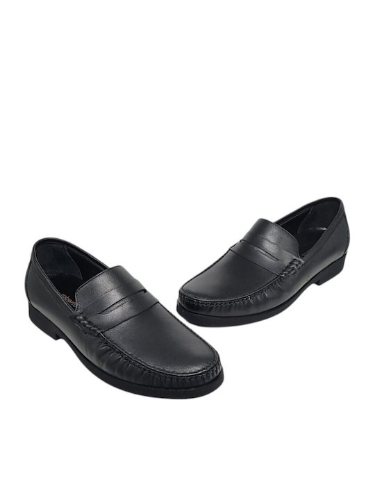 Δερμάτινα Γυναικεία Loafers σε Μαύρο Χρώμα