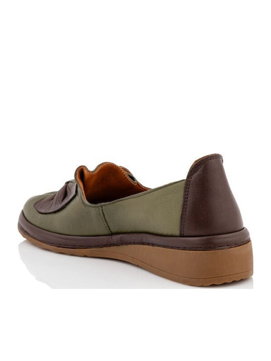 Women's Loafers in Khaki Colour
