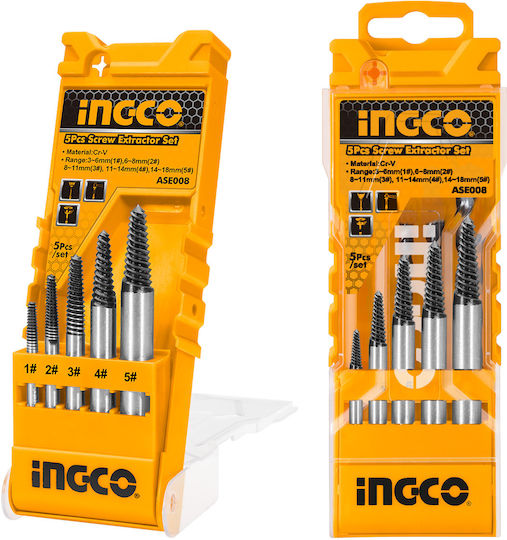 Ingco Puller Set for Screws 5pcs